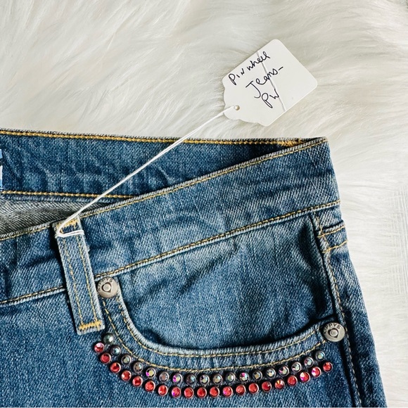 NWT Kippys Swarovski Embellished Pinwheel Flare Designer Jeans Made in USA, 29 - Picture 6 of 14